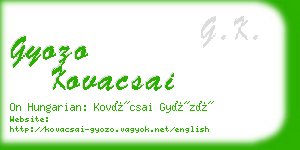 gyozo kovacsai business card